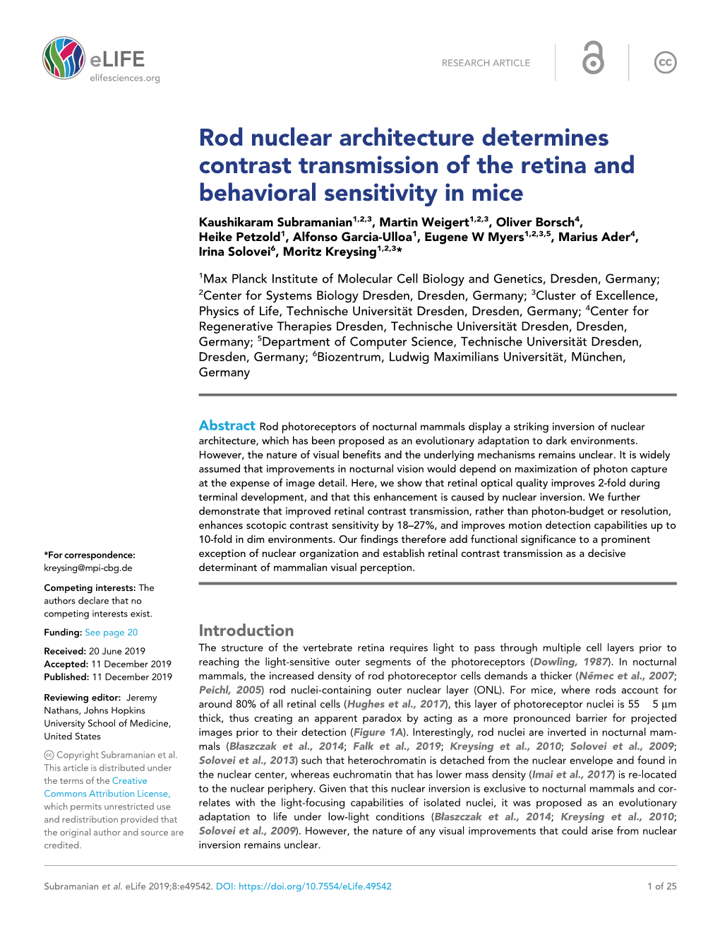 Rod Nuclear Architecture Determines Contrast Transmission of the Retina