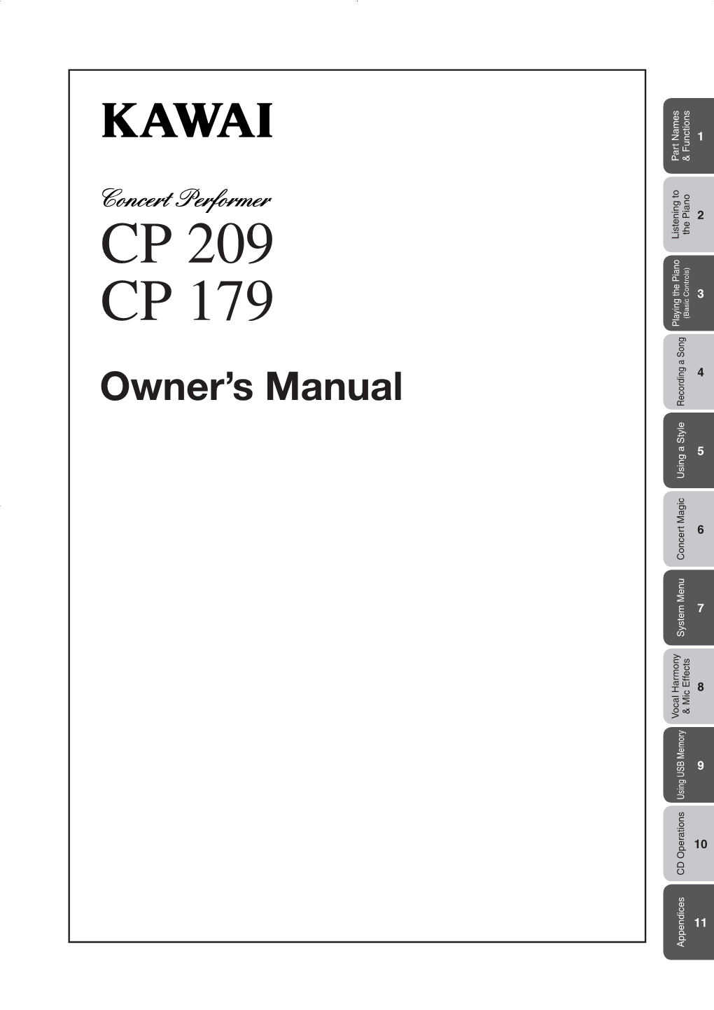 CP209 / CP179 Owner' Manual