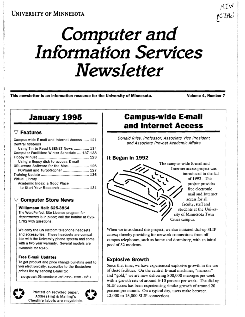 Computer and Information Services Newsletter