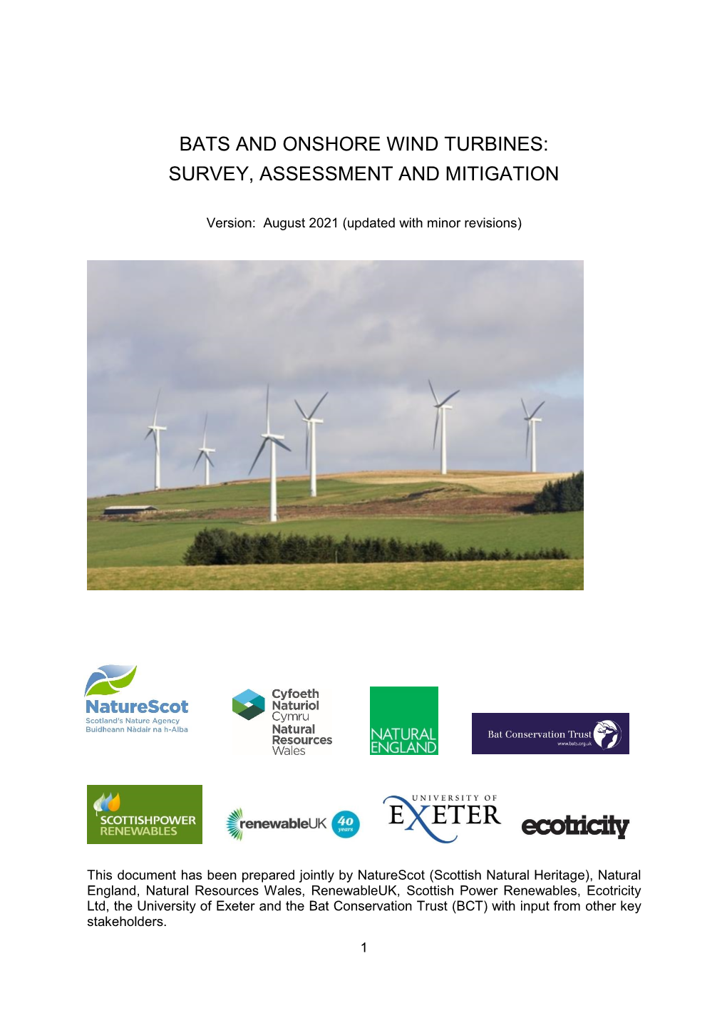 Bats and Onshore Wind Turbines: Survey, Assessment and Mitigation