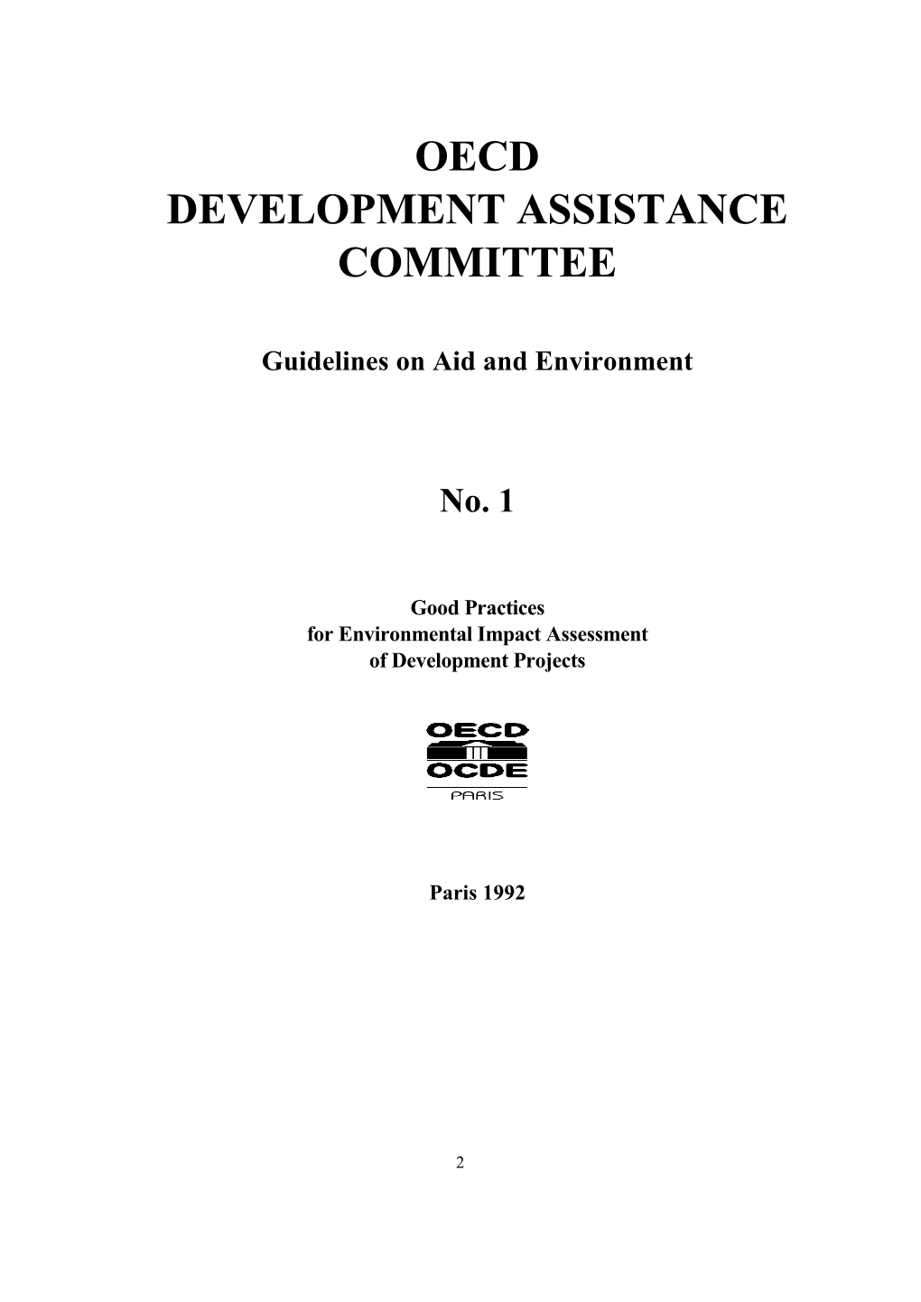 Oecd Development Assistance Committee