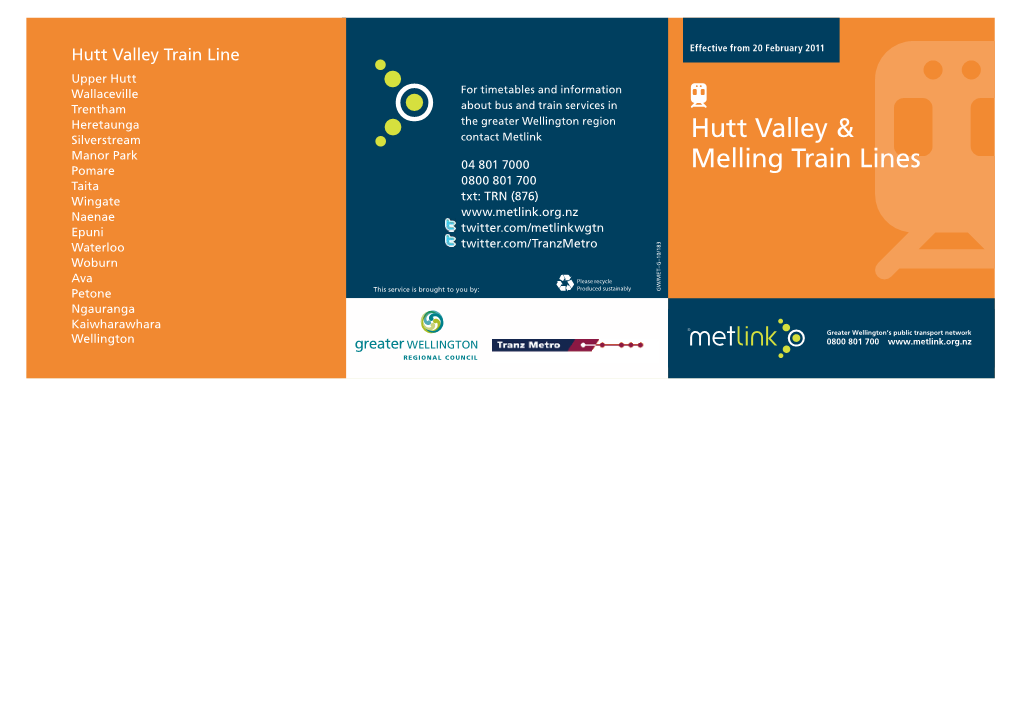 Hutt Valley & Melling Train Lines