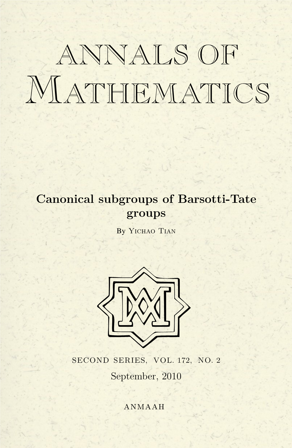 Canonical Subgroups of Barsotti-Tate Groups