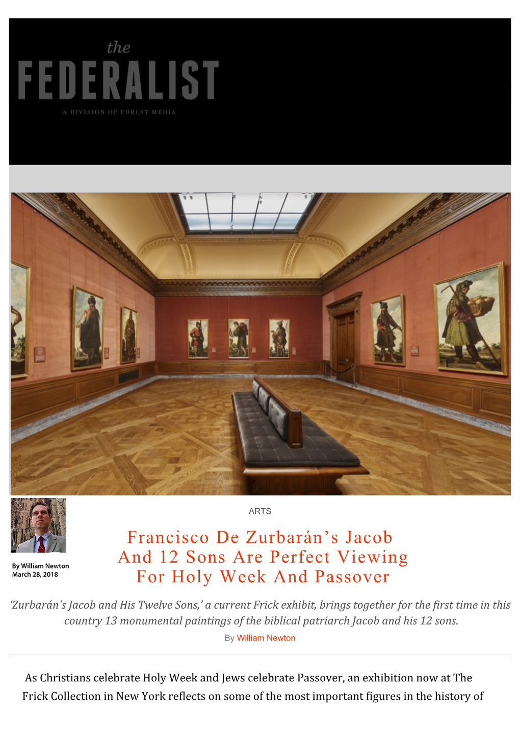 De Zurbarán's Jacob and Sons Are Perfect for Holy Week and Passover