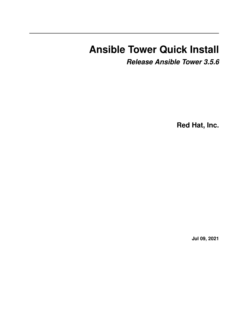 Ansible Tower Quick Install Release Ansible Tower 3.5.6