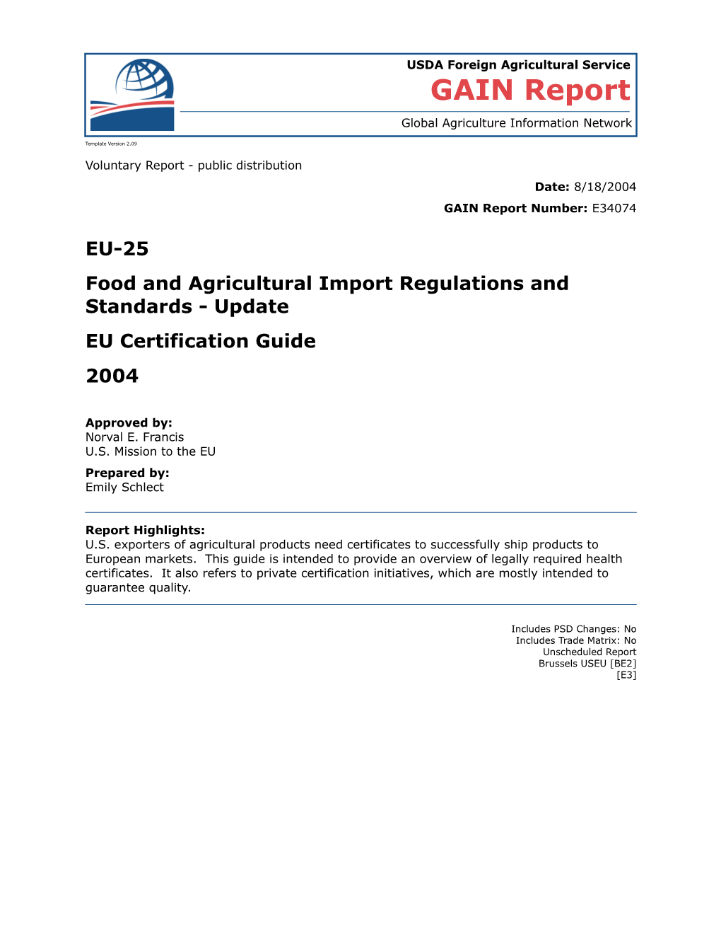 EU Certication Guide