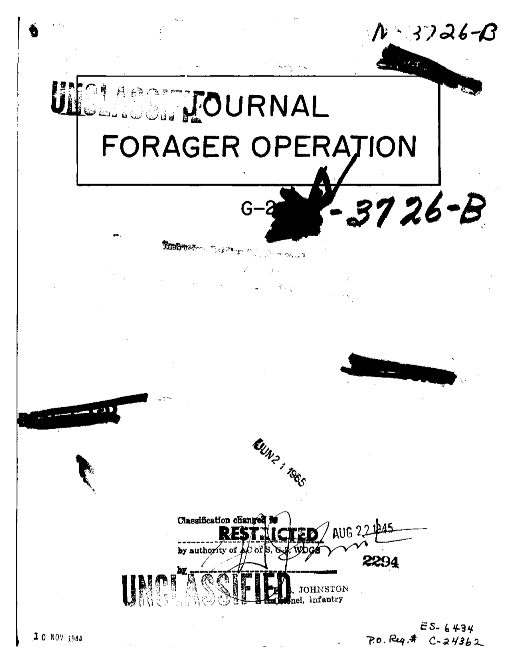 ^^. Journal Forager Operation