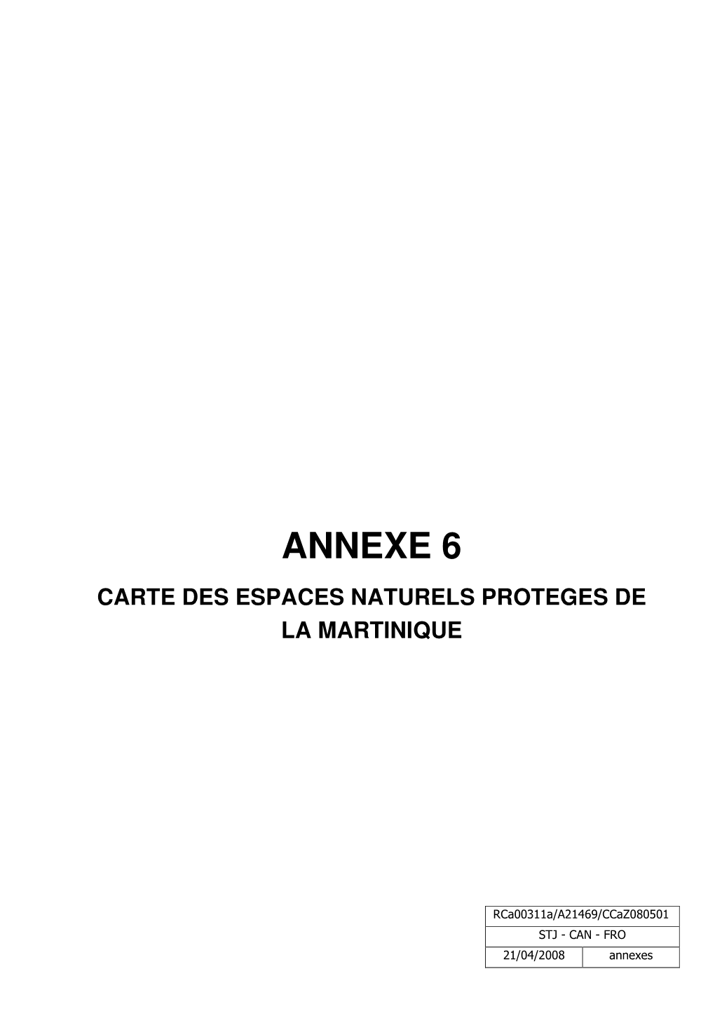 Annexe 6 Carte Des Espaces Naturels Proteges De La Martinique