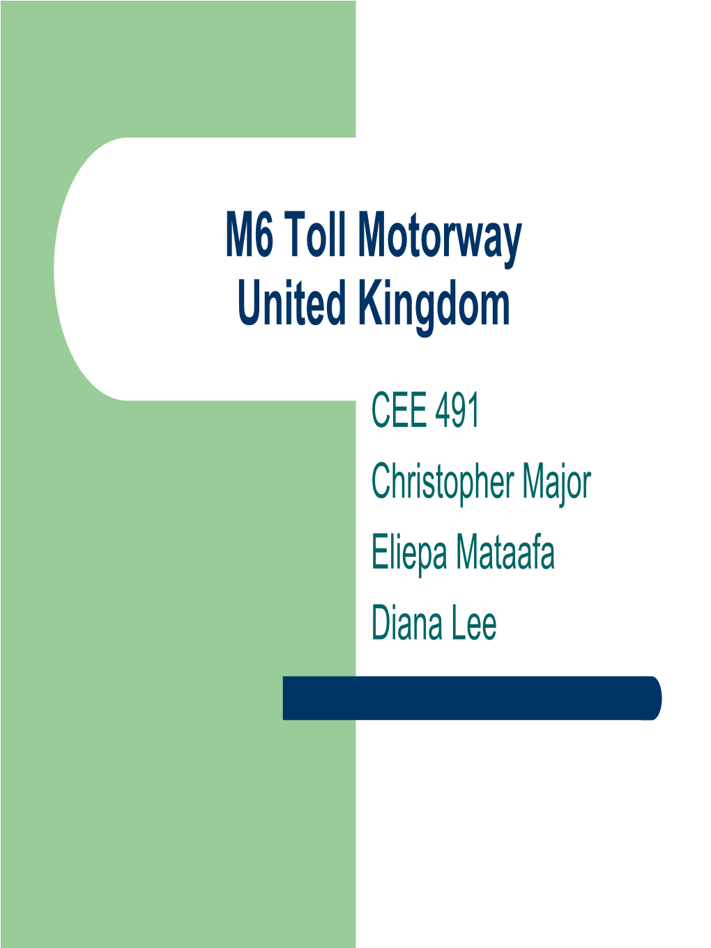 M6 Toll Motorway United Kingdom