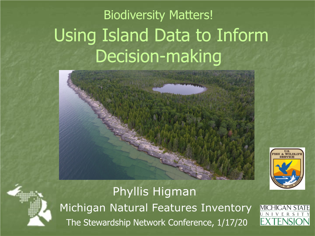 Using Island Data to Inform Decision-Making