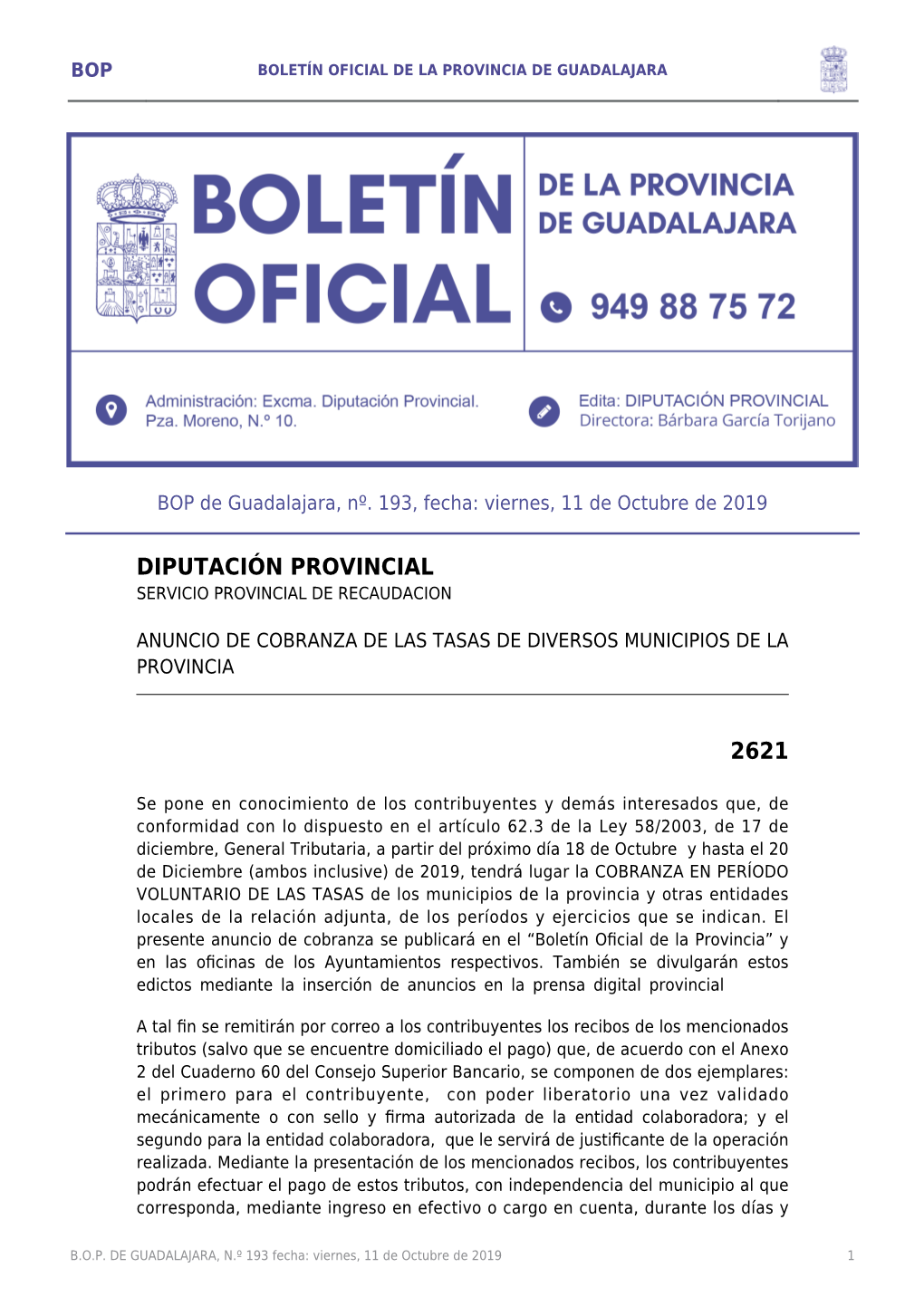 Diputación Provincial 2621