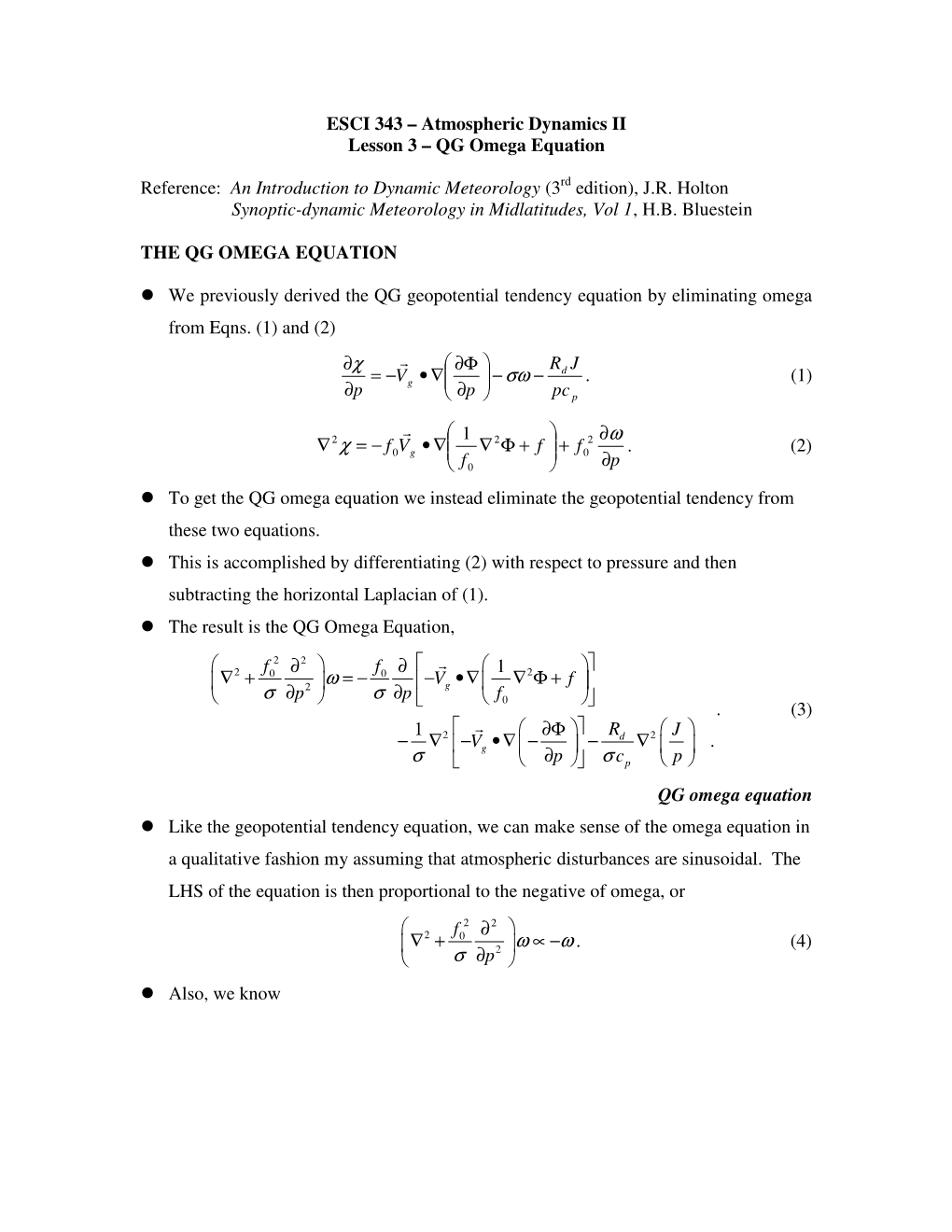 QG Omega Equation