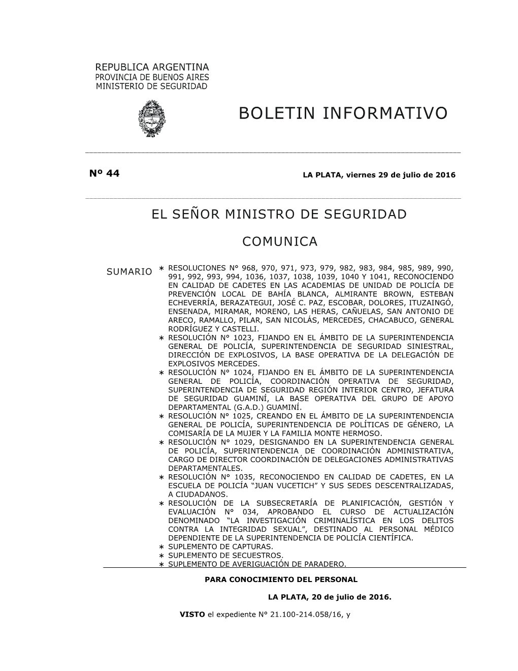 Boletin Informativo