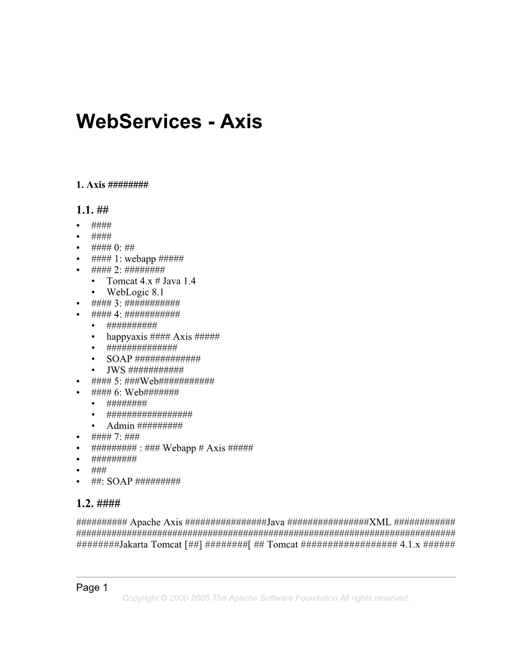 Webservices - Axis