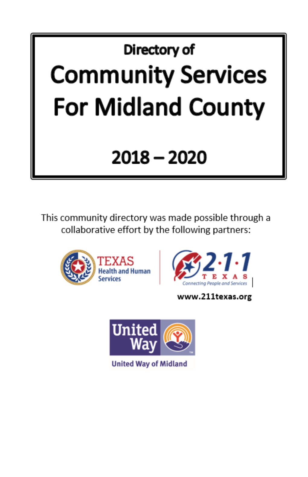 2018 – 2020 Directory of Community Services for Midland County