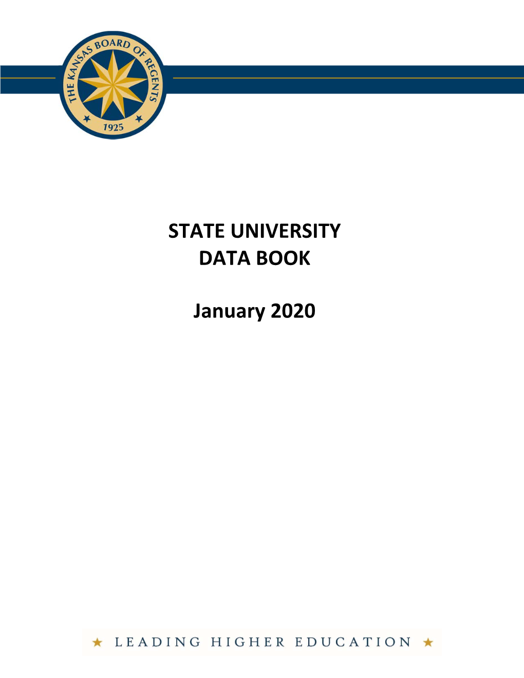 STATE UNIVERSITY DATA BOOK January 2020