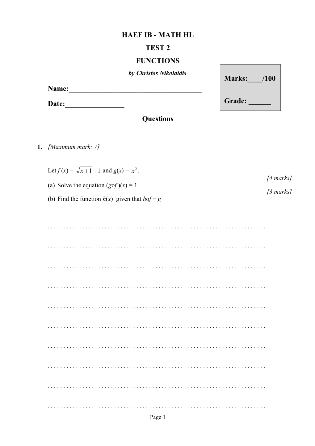 Haef Ib - Math Hl