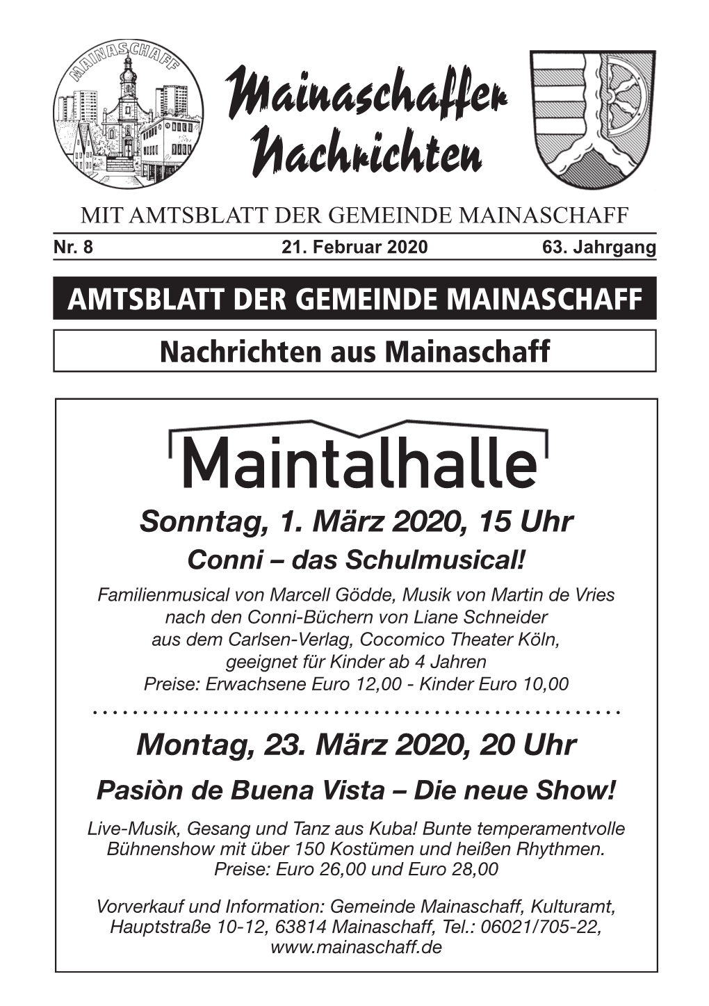 Mainaschaffer Nachrichten Mit Amtsblatt Der Gemeinde Mainaschaff Nr