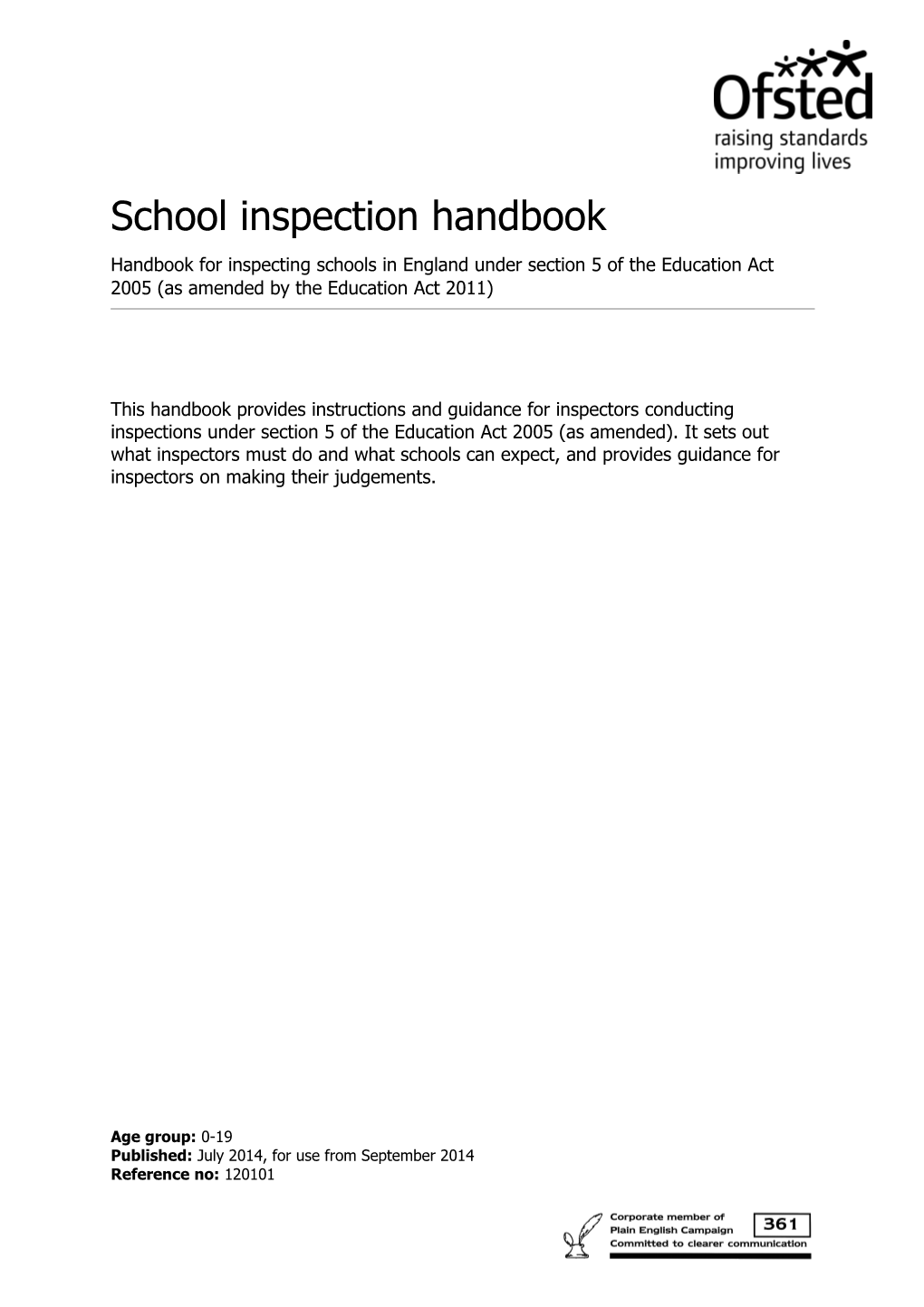 School Inspection Handbook