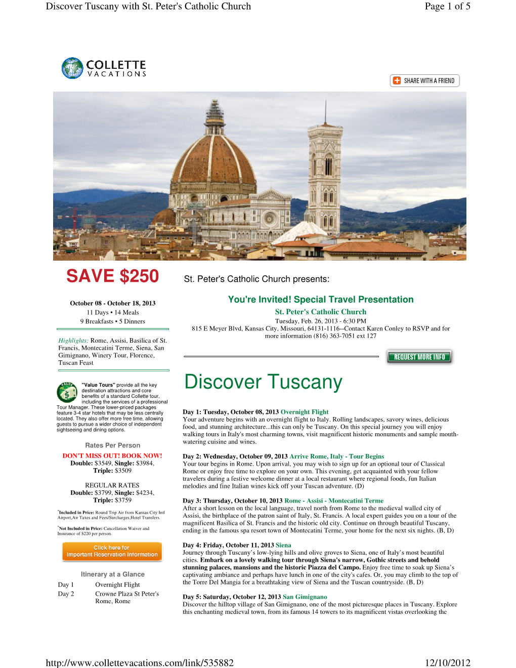 Discover Tuscany with St