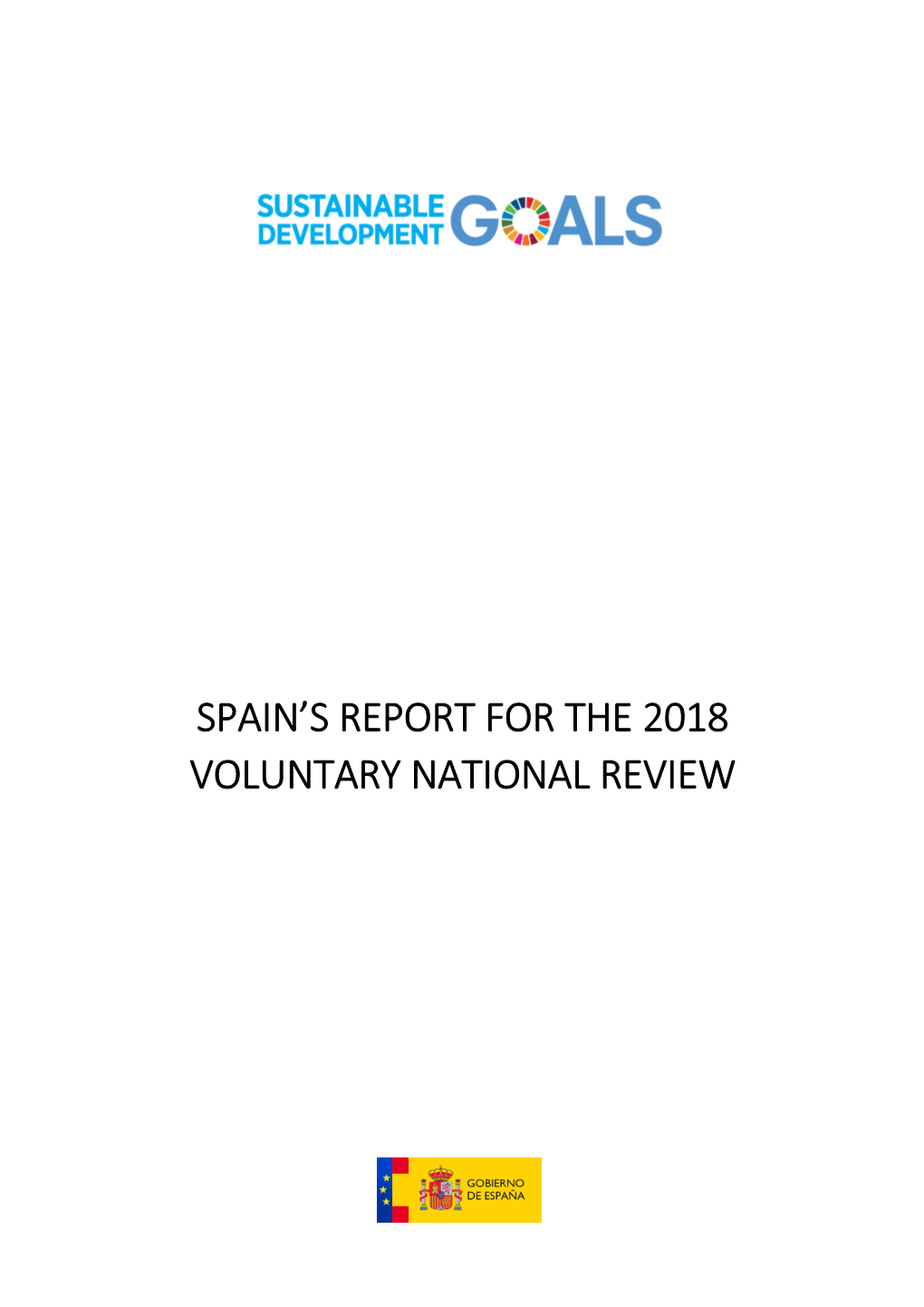 Spain's Report for the 2018 Voluntary National Review