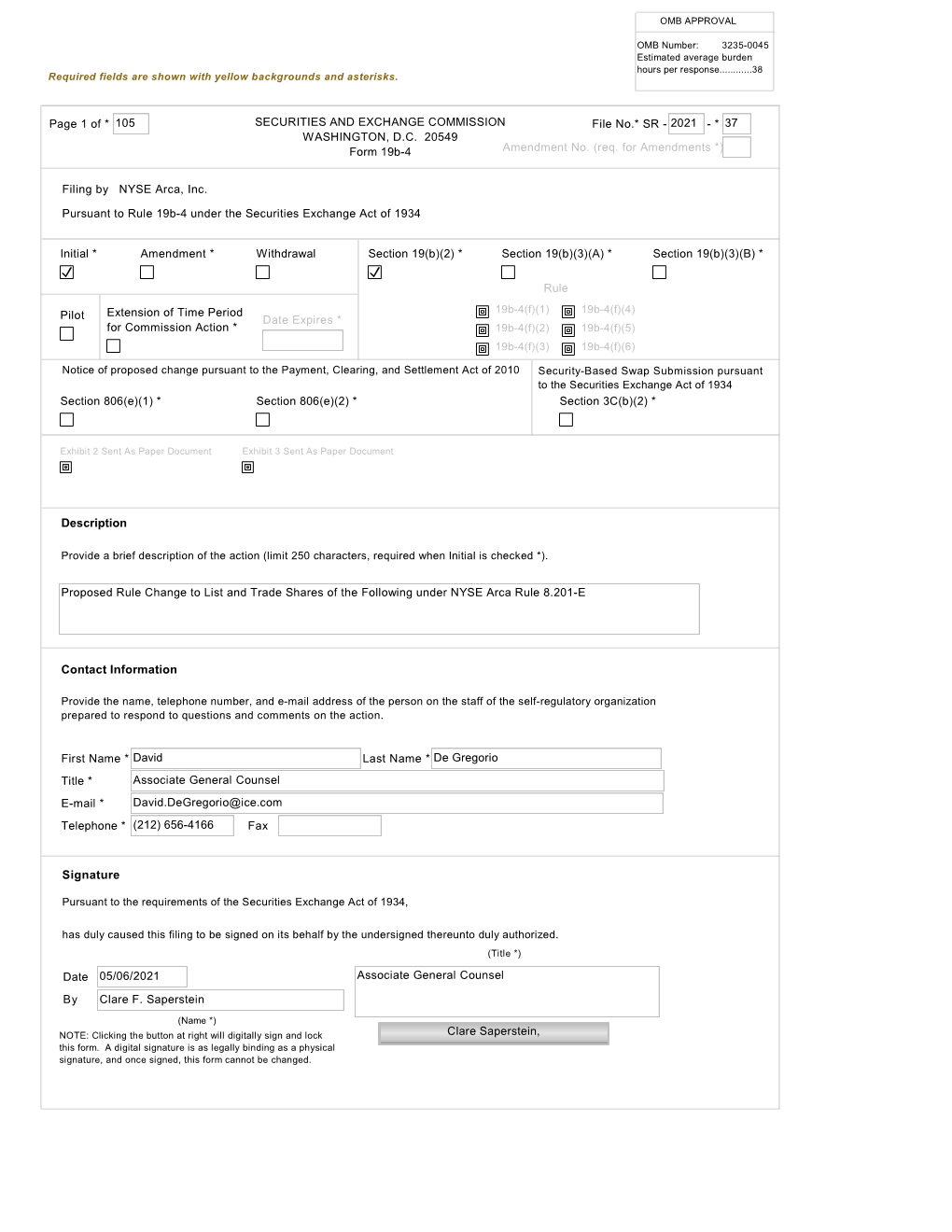 Section 3C(B)(2) * Associate General Counsel 05/06/2021 Date