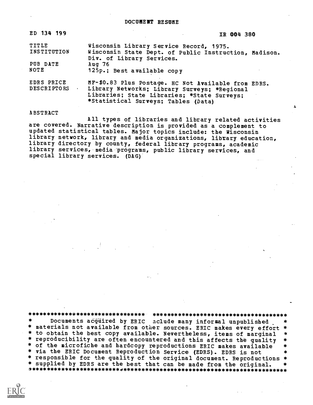 Ed 134 199 Title Institution Pub Date Note Document