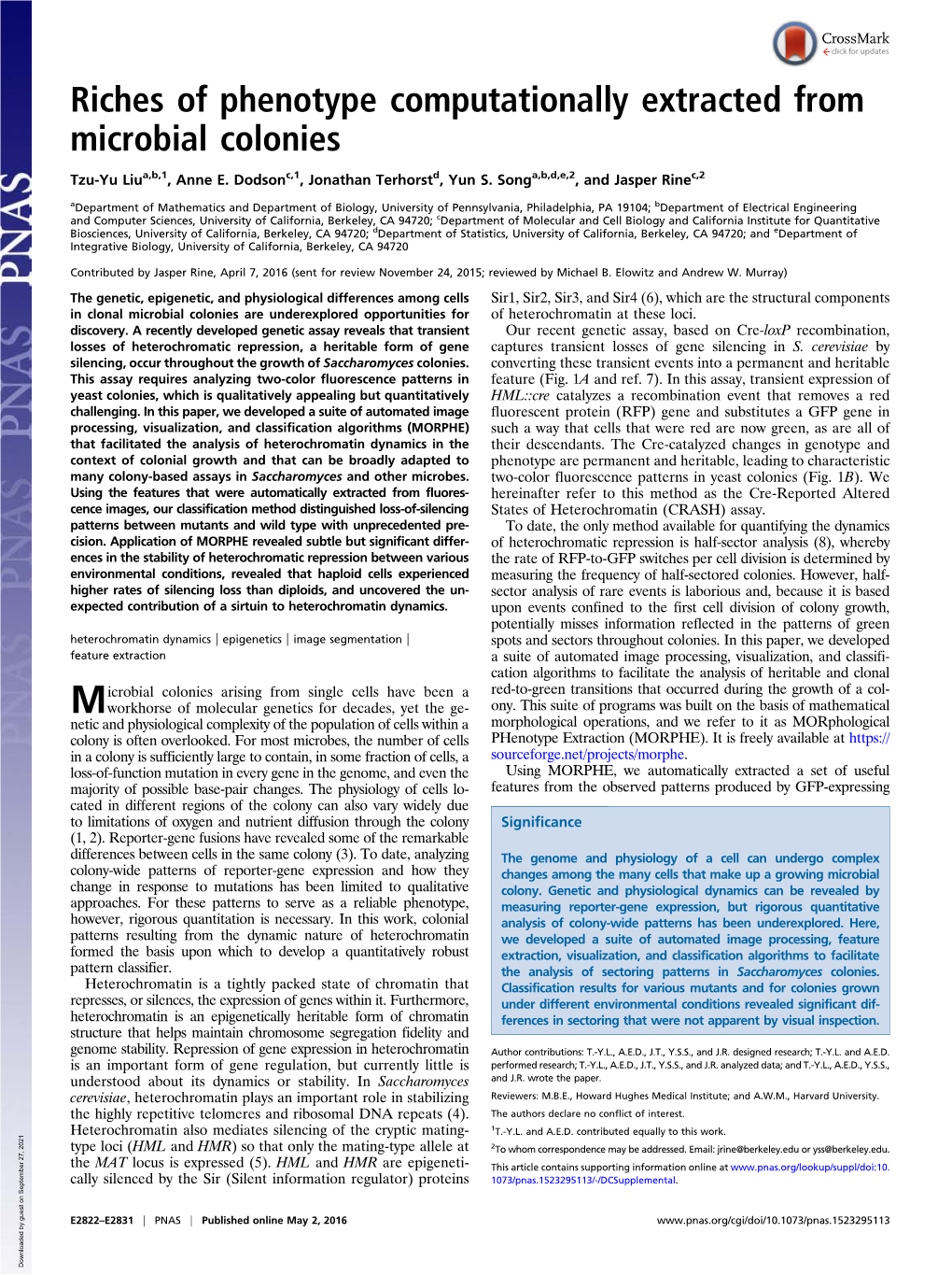 Riches of Phenotype Computationally Extracted from Microbial Colonies