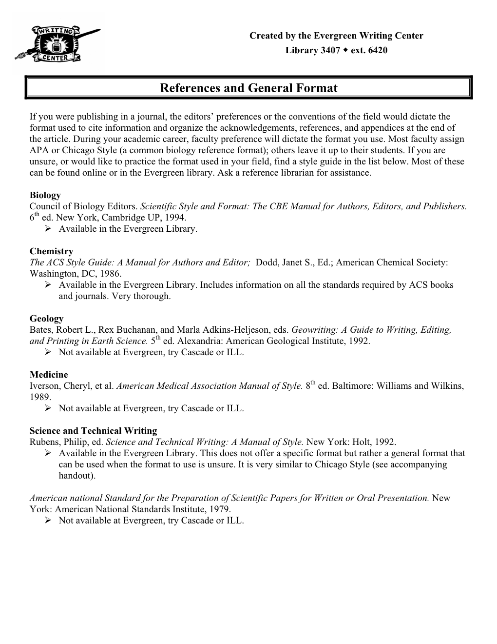 References and General Format (Pdf)