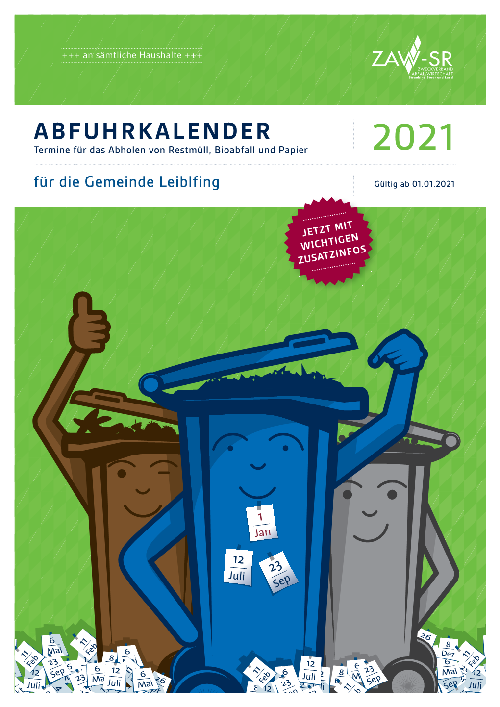 Abfuhrkalender 2021 Gemeinde Leiblfing