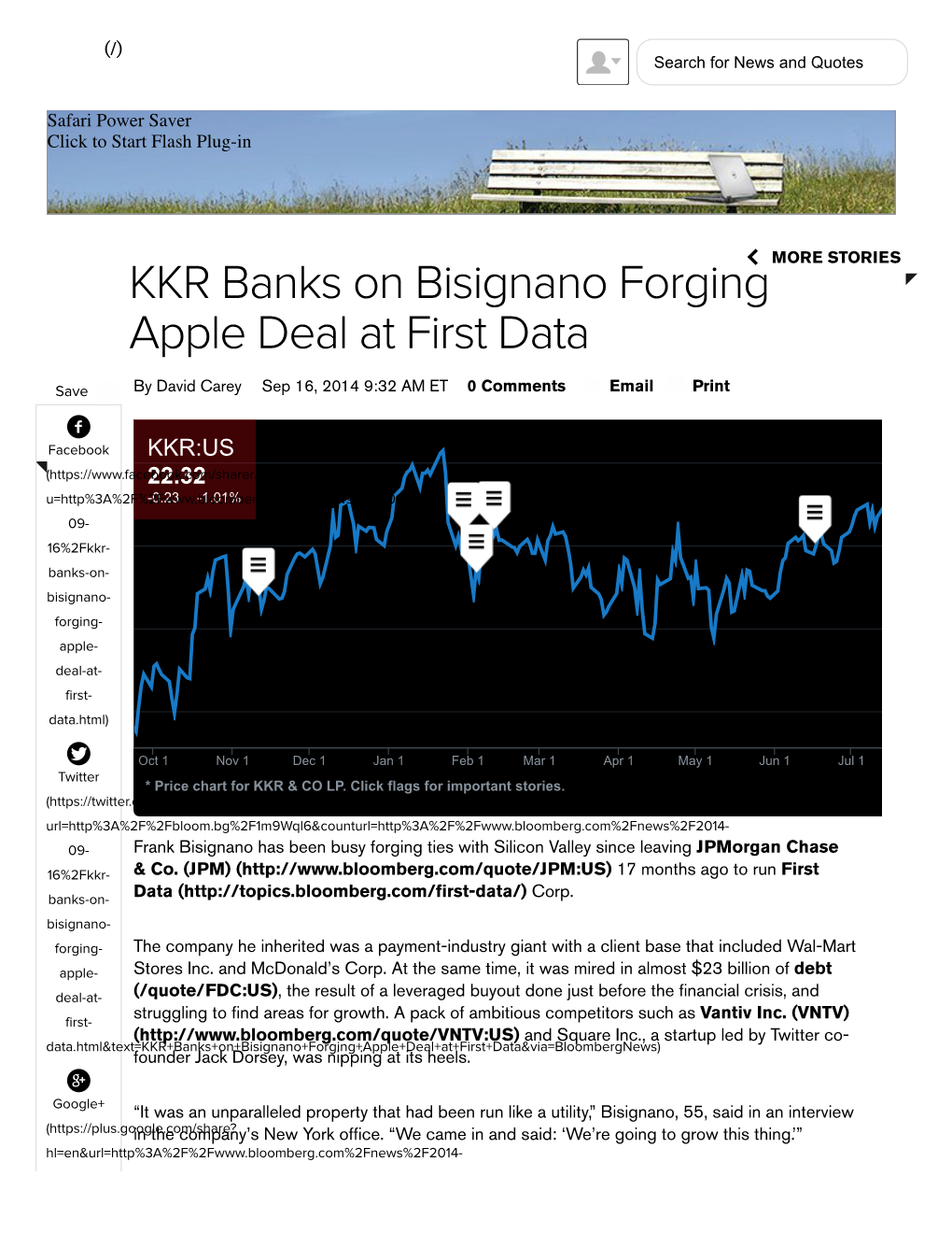 KKR Banks on Bisignano Forging Apple Deal at First Data