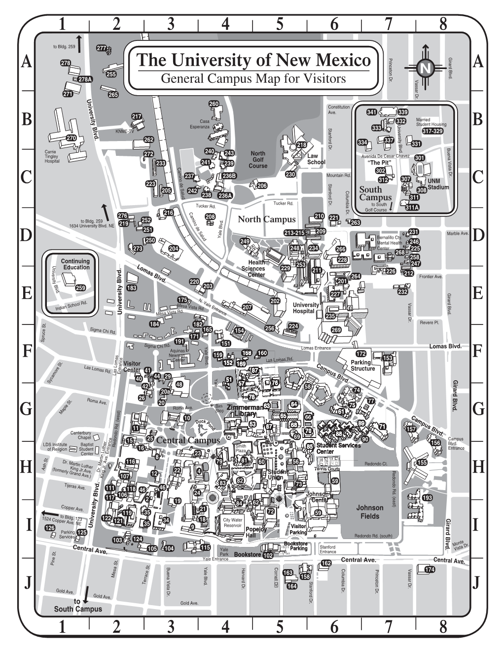 University of New Mexico Campus Map (PDF)
