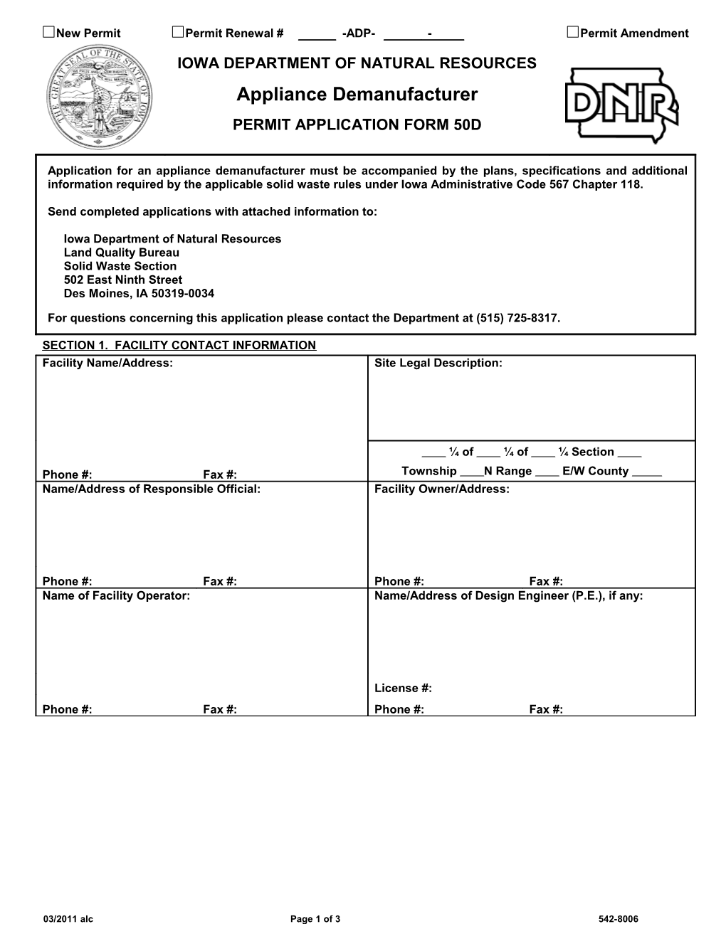 Form 50B Application for XFR Stations