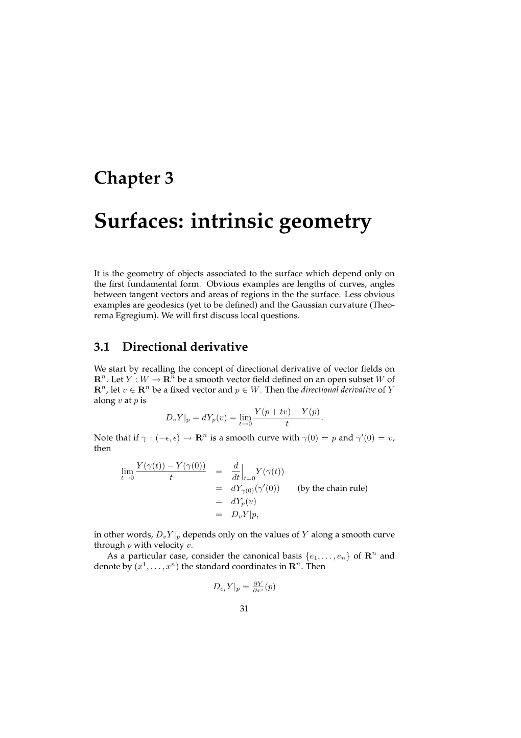 Intrinsic Geometry