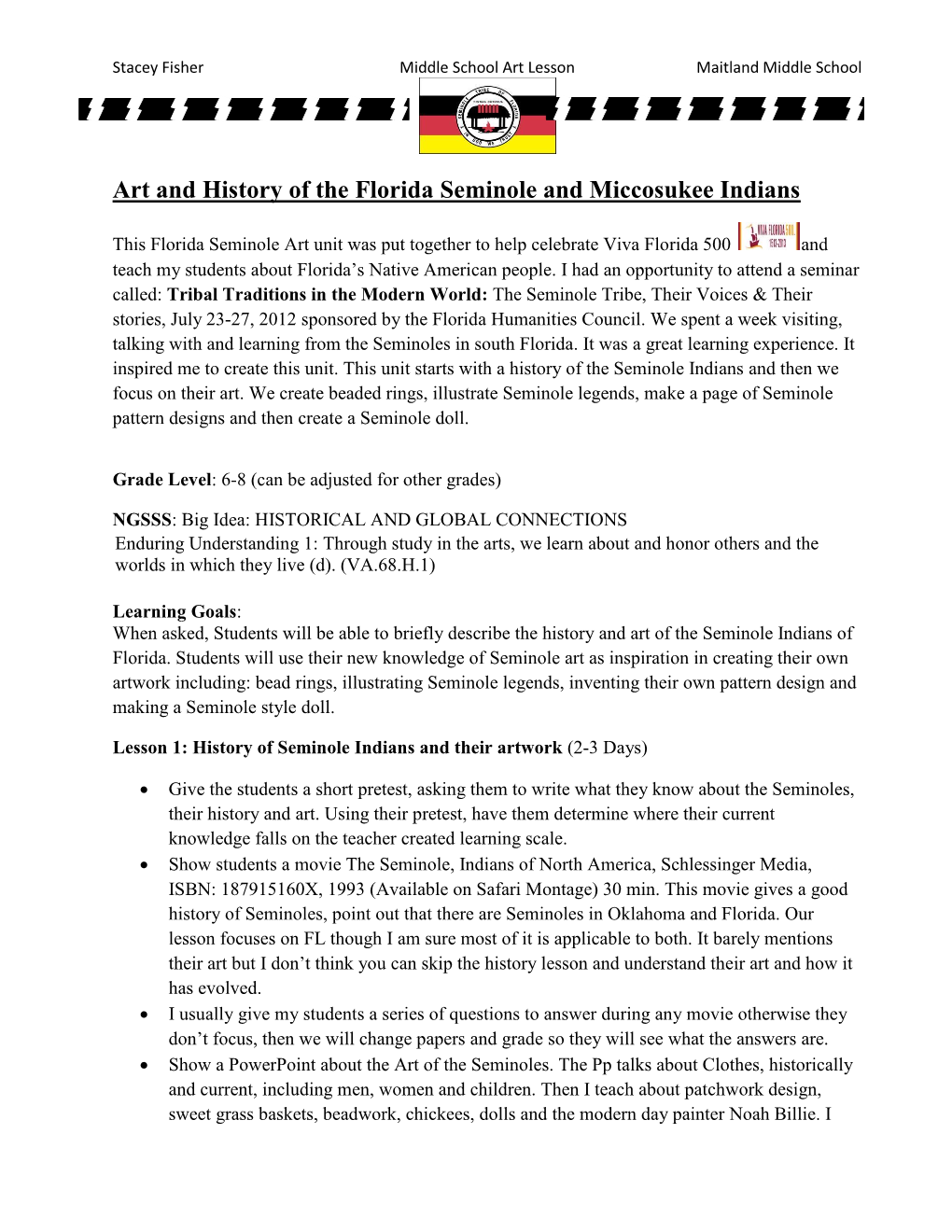 Art and History of the Florida Seminole and Miccosukee Indians