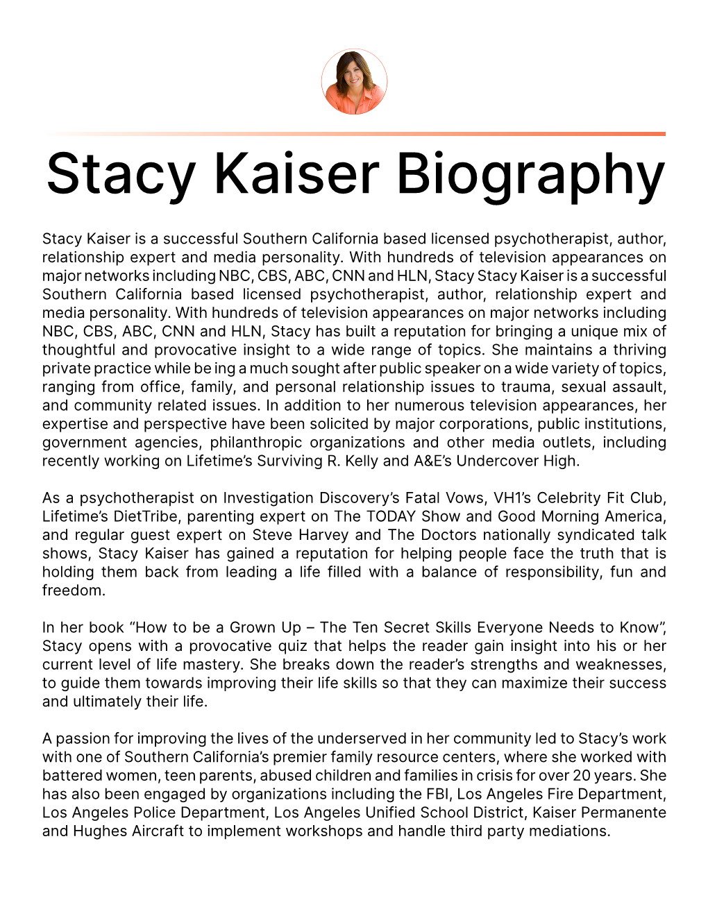 Stacy Kaiser Biography