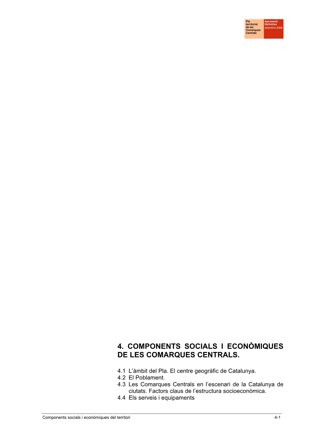 Components Socials I Econòmics De Les Comarques Centrals
