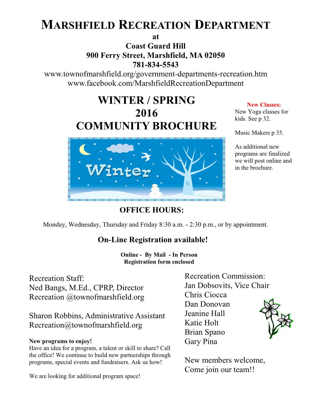 Winter / Spring 2016 Community Brochure