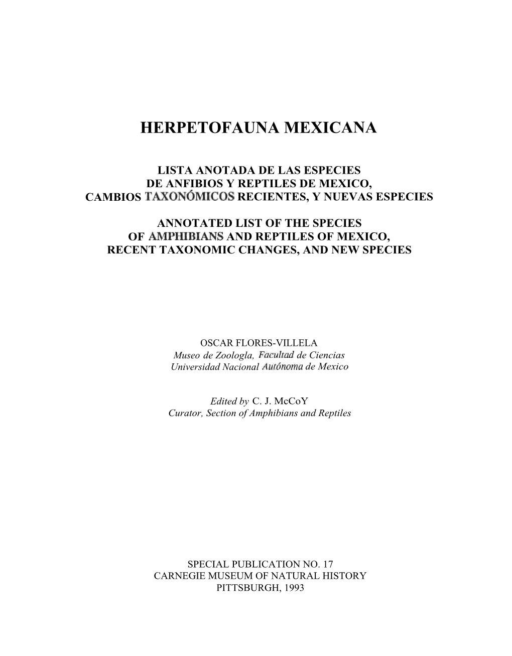 Herpetofauna Mexicana