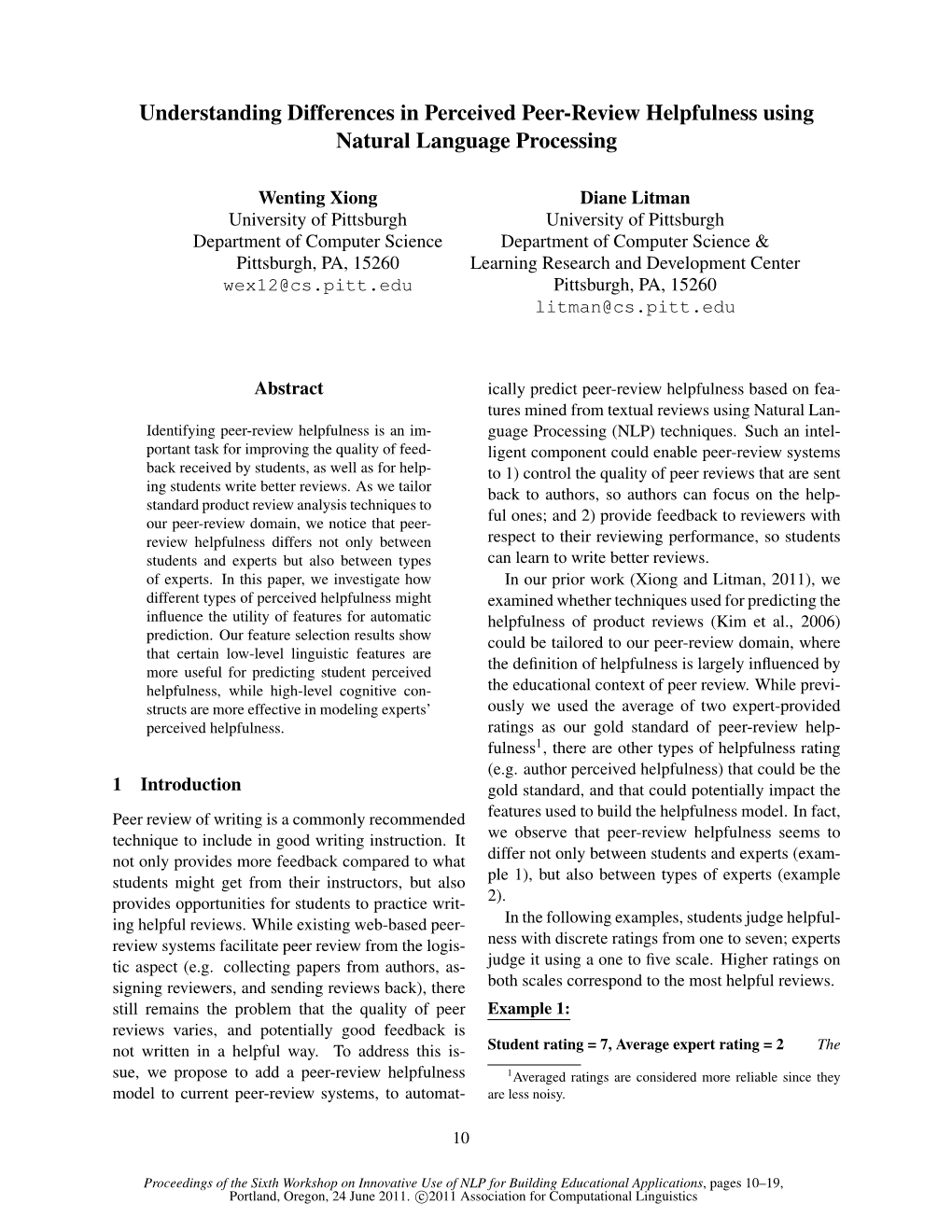 Understanding Differences in Perceived Peer-Review Helpfulness Using Natural Language Processing