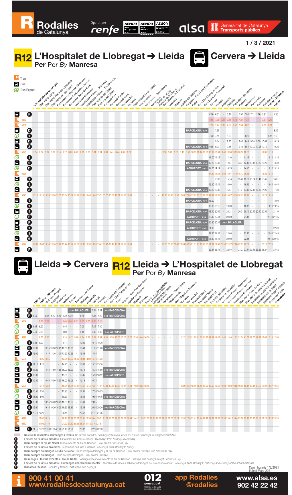 R12 L’Hospitalet De Llobregat Lleida Cervera Lleida Per Por by Manresa