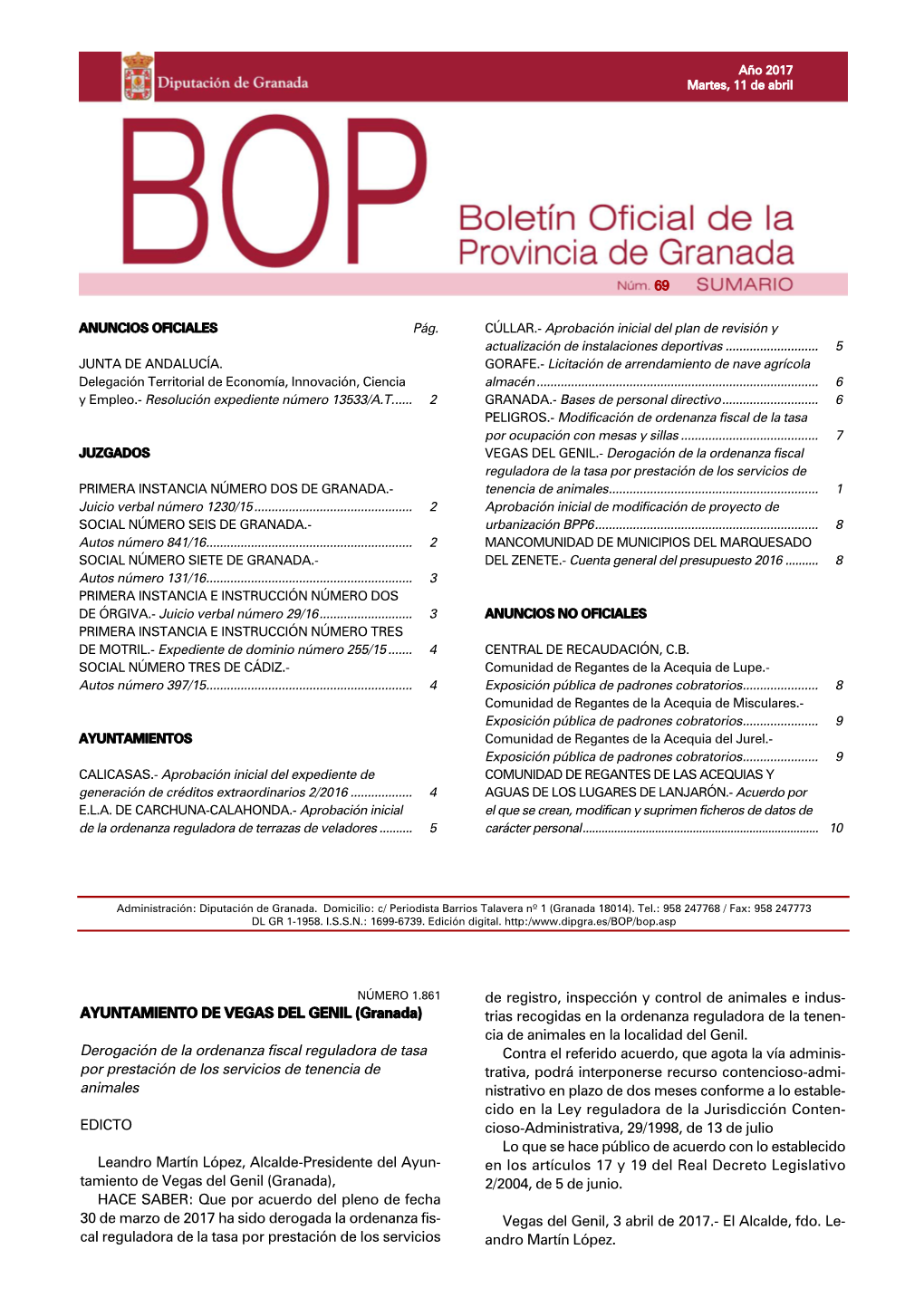 BOP 069, Martes 11 De Abril.Qxd