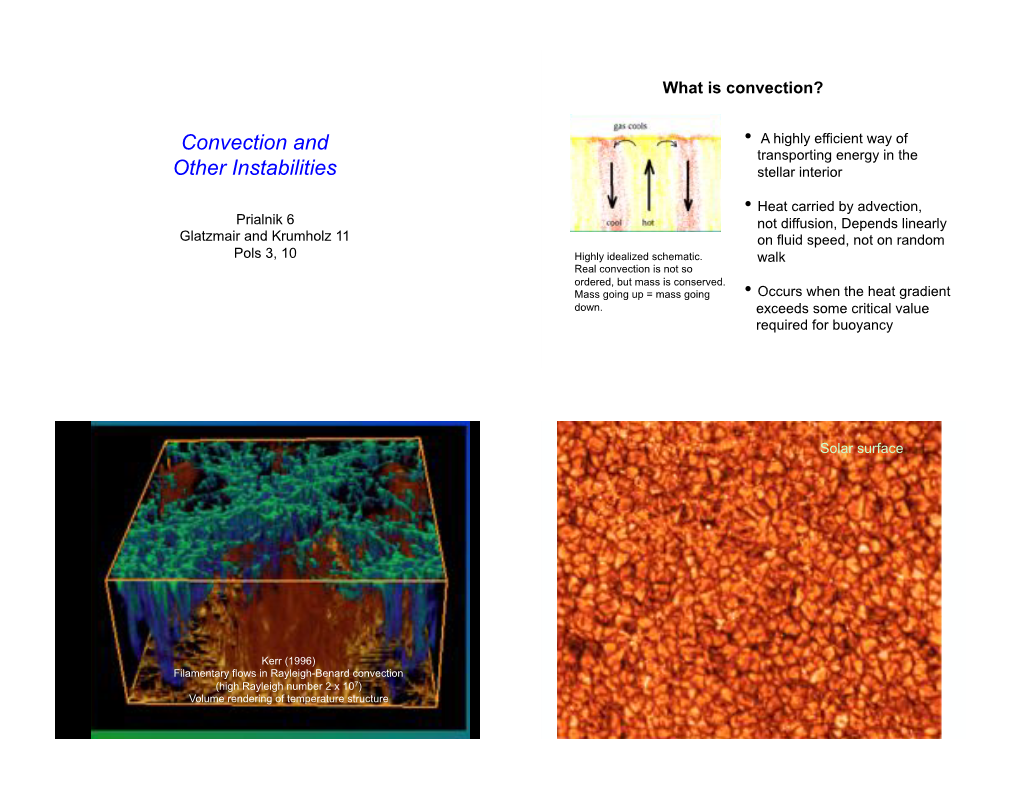 Convection and Other Instabilities