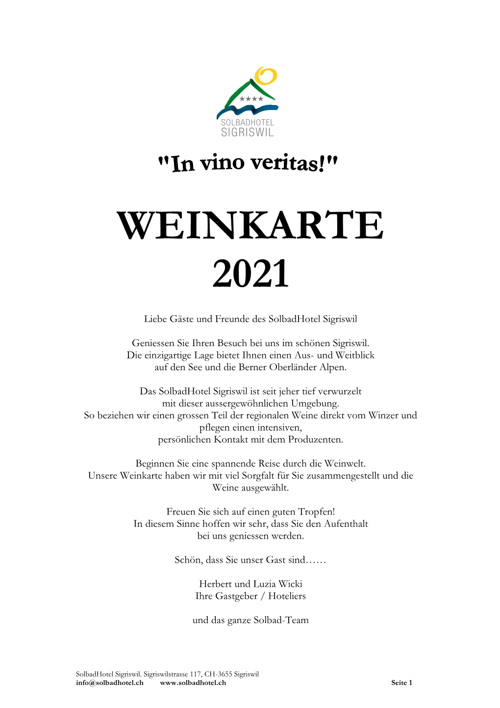 Weinkarte 2021