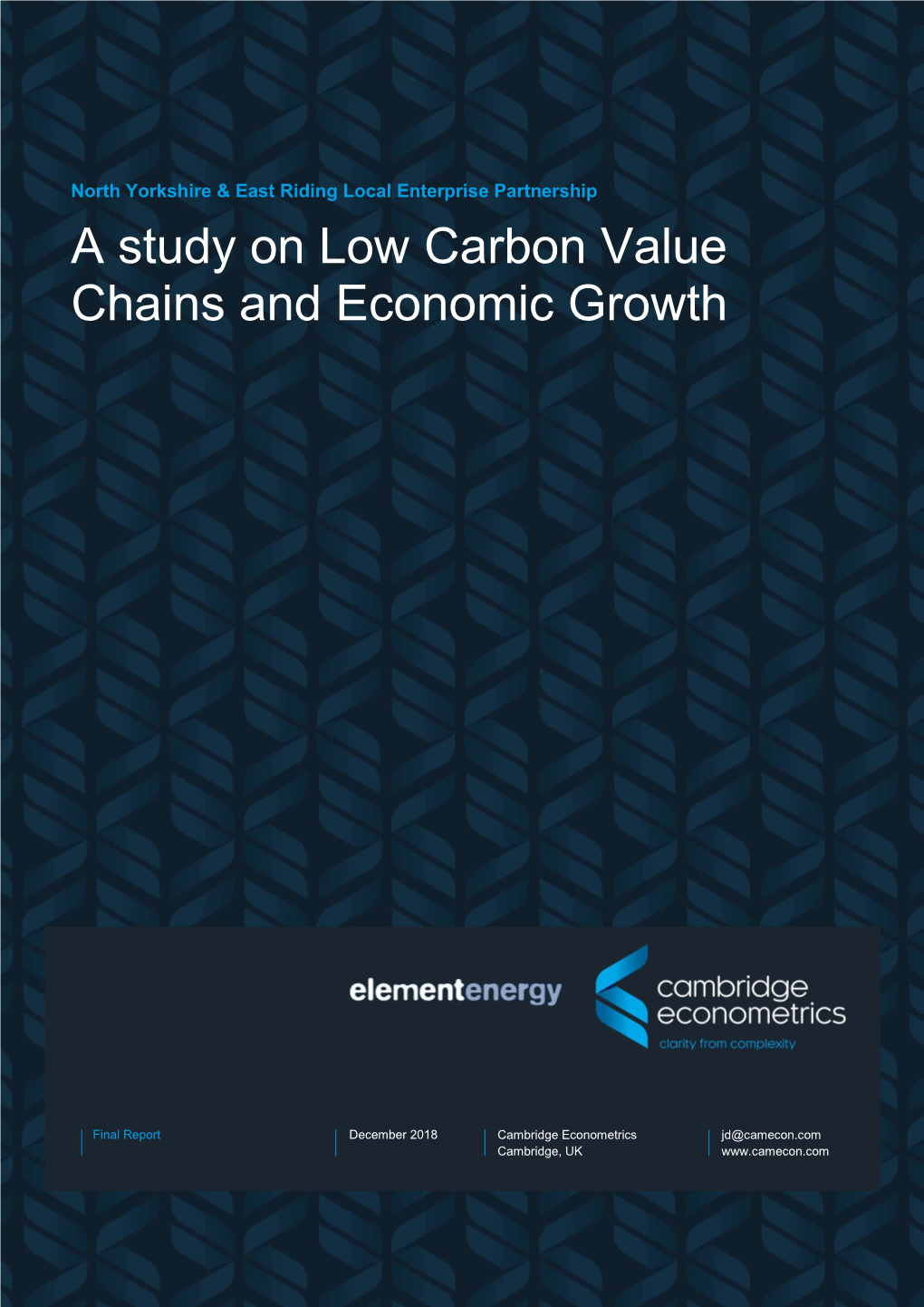 A Study on Low Carbon Value Chains and Economic Growth