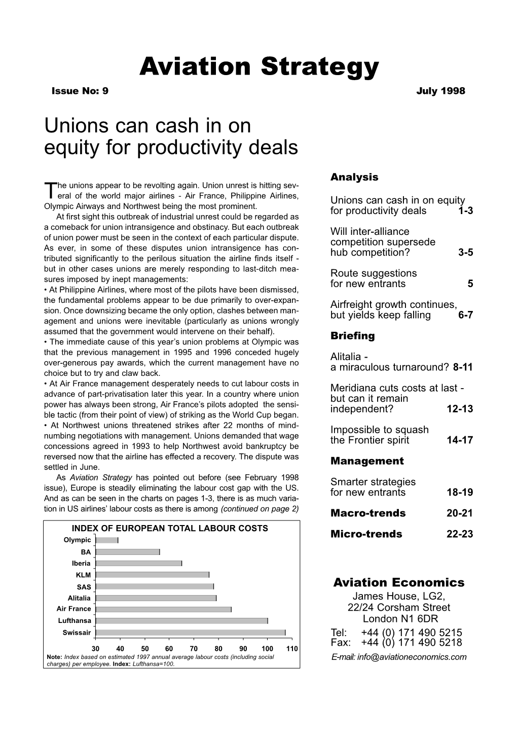 July 1998 Unions Can Cash in on Equity for Productivity Deals