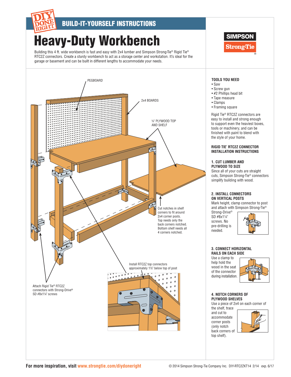 Heavy-Duty Workbench Building This 4 Ft