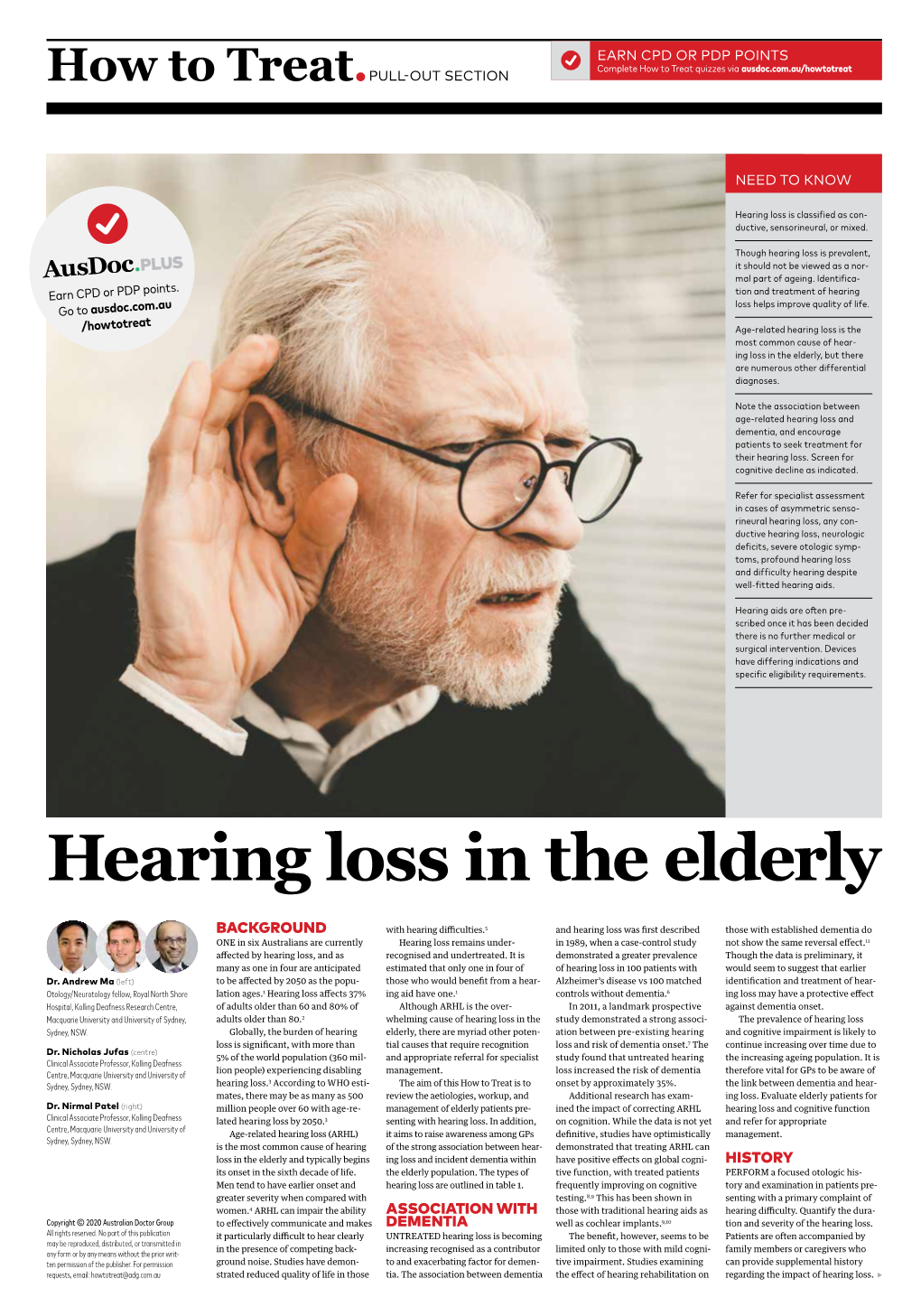 Hearing Loss in the Elderly