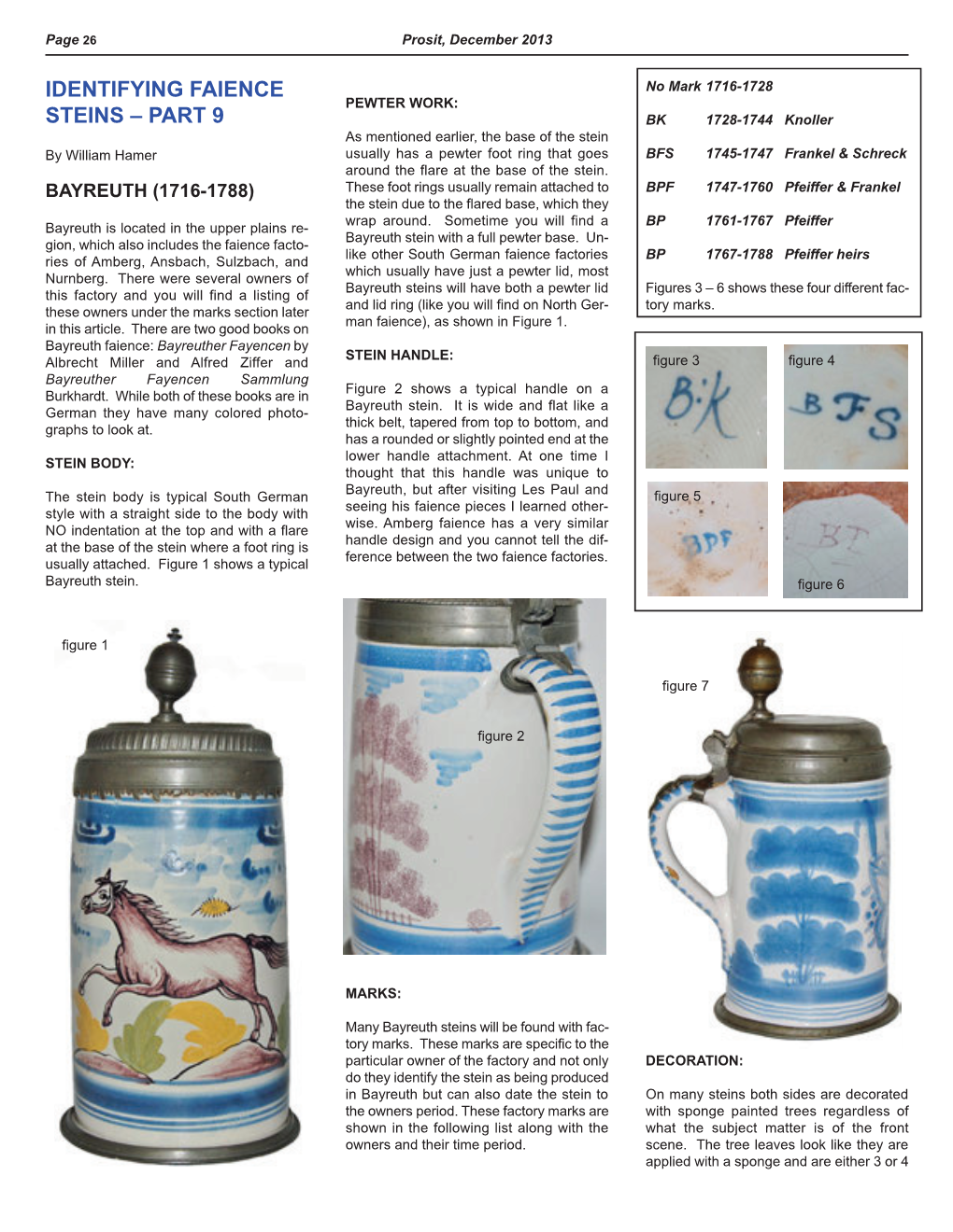 Identifying Faience Steins