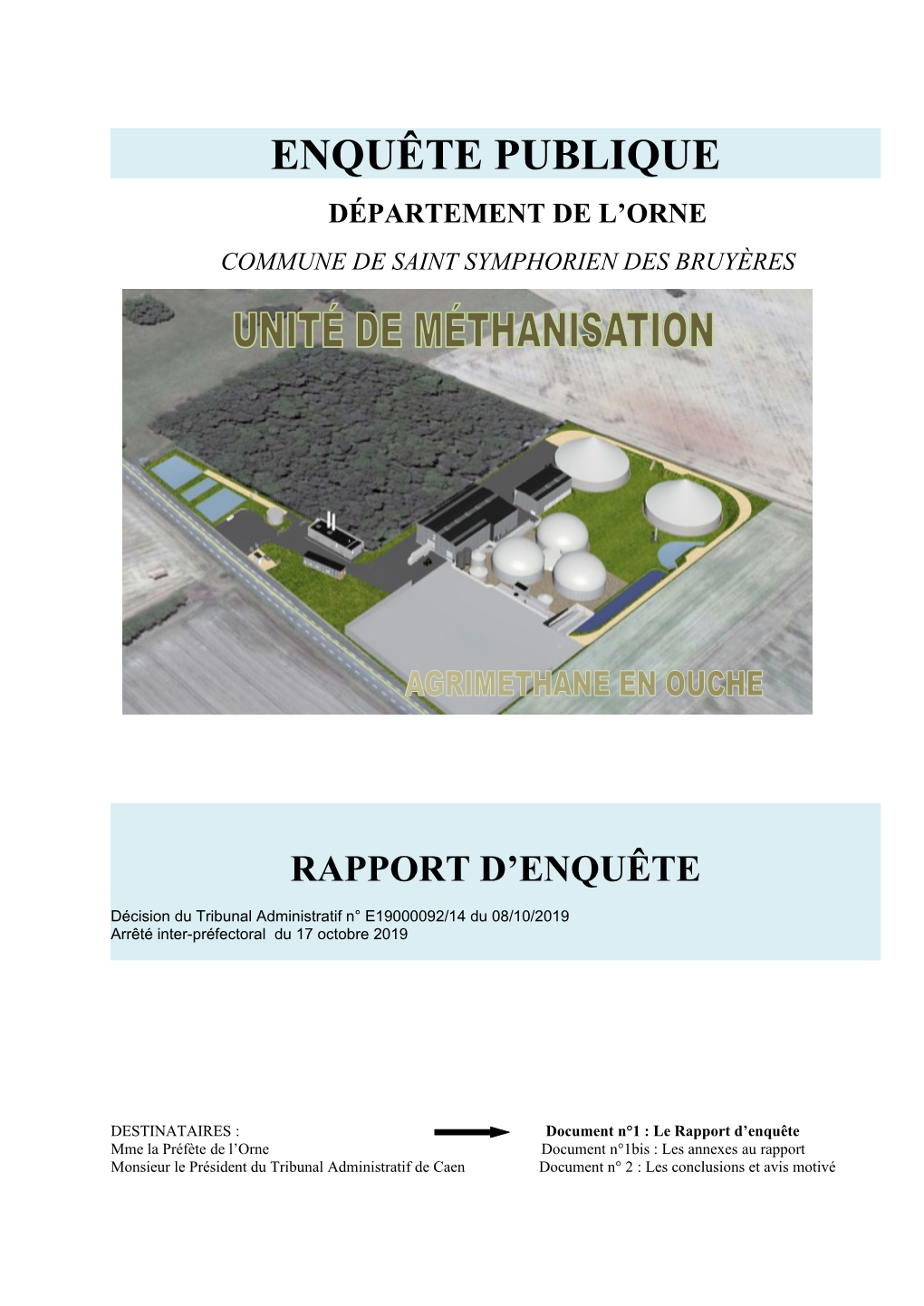 Enquête Publique Département De L’Orne Commune De Saint Symphorien Des Bruyères